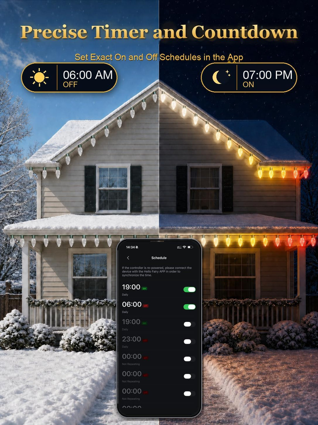 Smart Halloween Lights C9 Outdoor, 66FT 100Leds