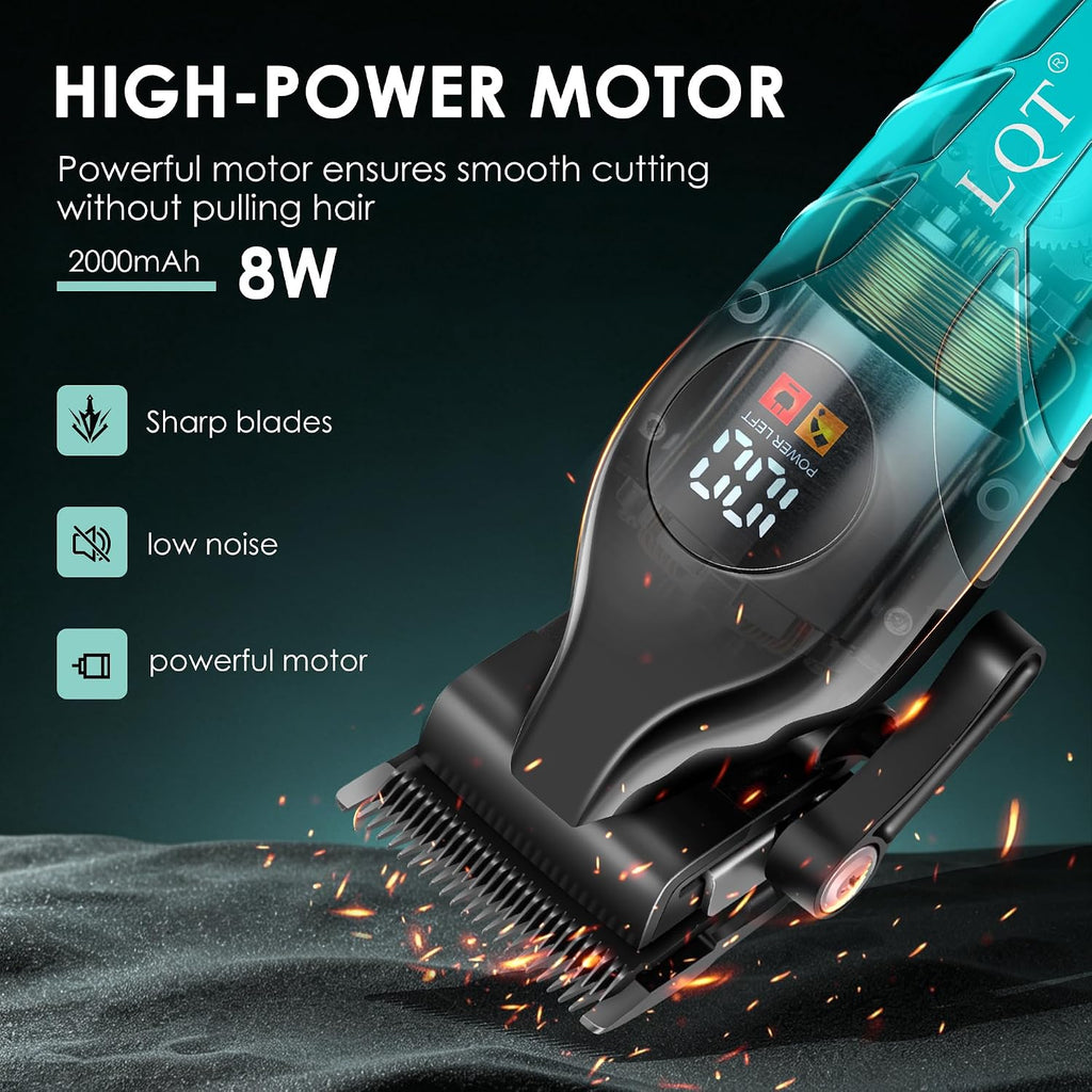 Men'S Professional Cordless Hair Clippers & Trimmer Kit
