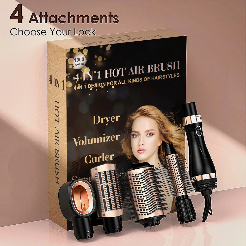 Hair Dryer Brush, Hot Air Brush, Blow Dryer Brush Tool Set Straightener/Dryer/Curling Plastic, Curling Brush Hair Dryer