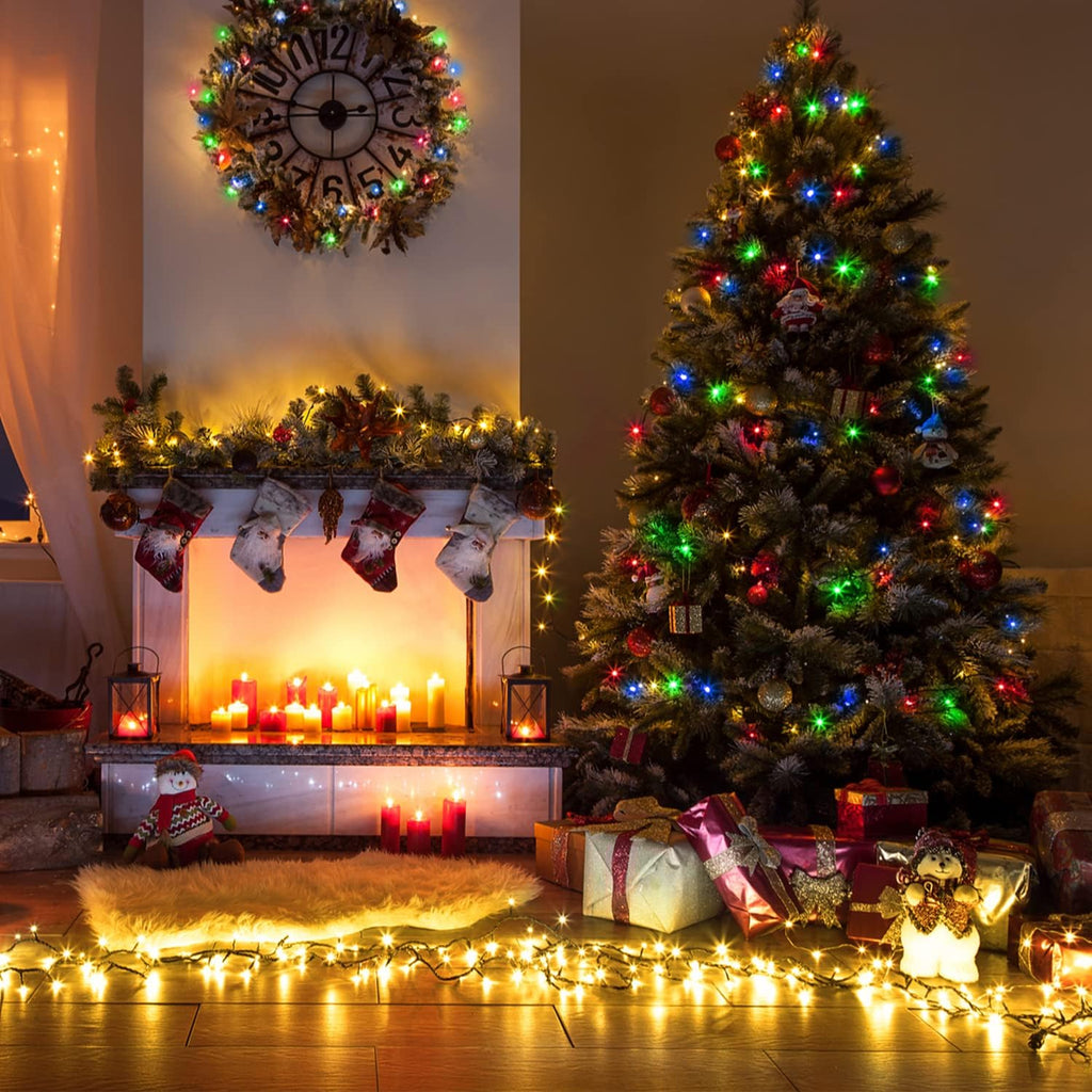250 LED String Lights, Warm White to Multicolor Christmas Lights