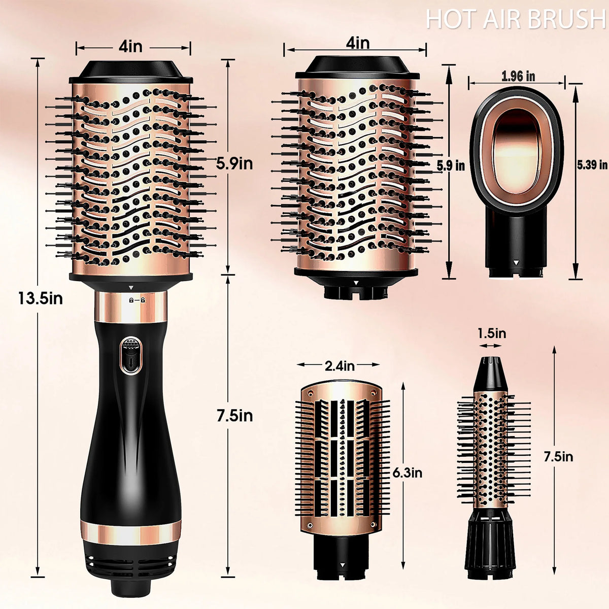 Hair Dryer Brush, Hot Air Brush, Blow Dryer Brush Tool Set Straightener/Dryer/Curling Plastic, Curling Brush Hair Dryer