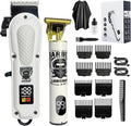 Hair Clippers for Men, Clippers and Trimmers Set, Barber Clippers, Electric Hair Trimmer with Box, Gifts for Men,White