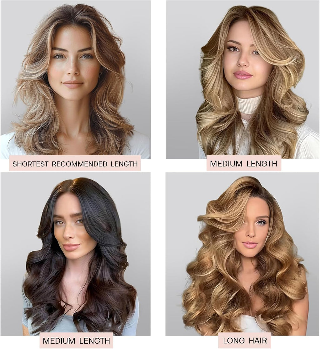 Jumbo Heatless Hair Curler Set-Satin Heatless Curls Overnight, Jumbo Curling Rod Headband, No Heat Curlers to Sleep in (Brown)