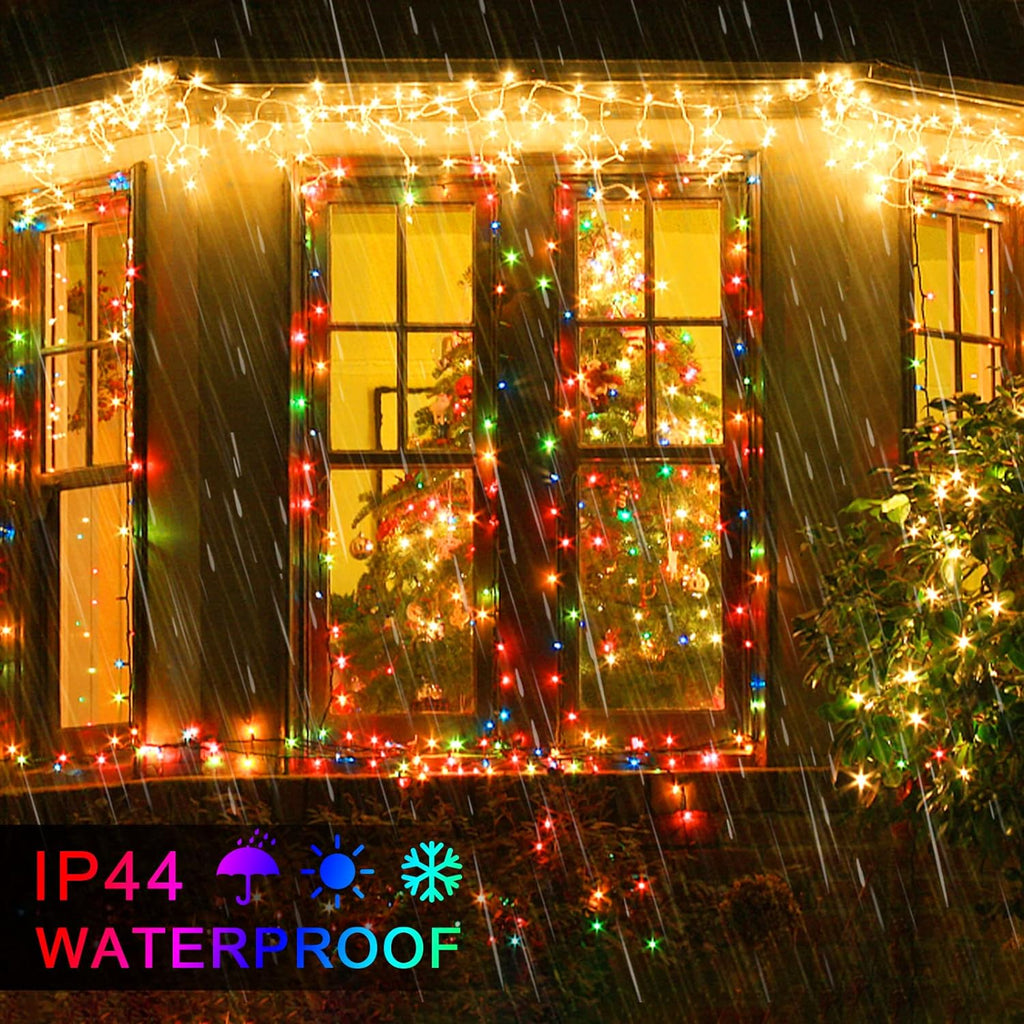250 LED String Lights, Warm White to Multicolor Christmas Lights