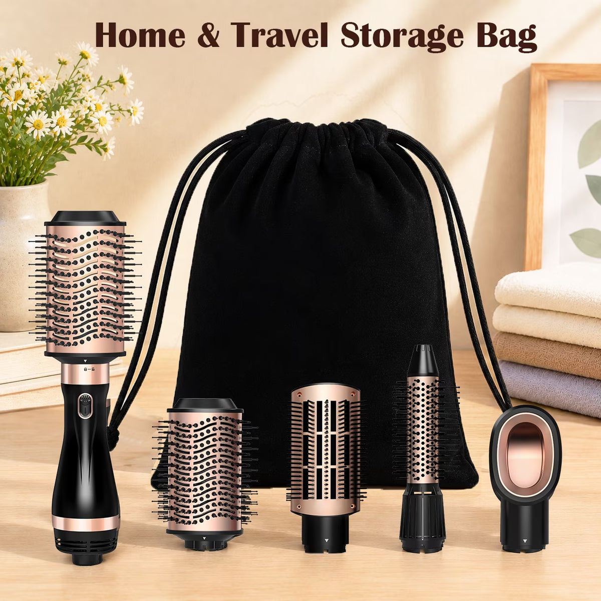 Hair Dryer Brush, Hot Air Brush, Blow Dryer Brush Tool Set Straightener/Dryer/Curling Plastic, Curling Brush Hair Dryer