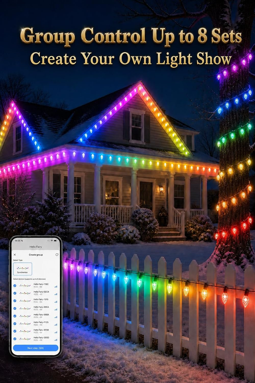 Smart Halloween Lights C9 Outdoor, 66FT 100Leds