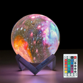 3D Galaxy Moon Lamp – 16 Colors with Timer
