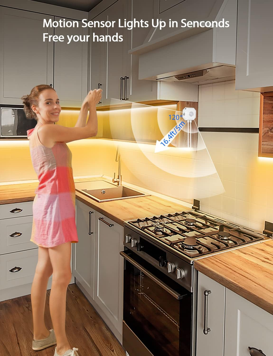 Motion Sensor Under-Bed LED Light Strip