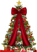 Extra Large Christmas Tree Topper Bow Wine Red Satin Bow Decoration