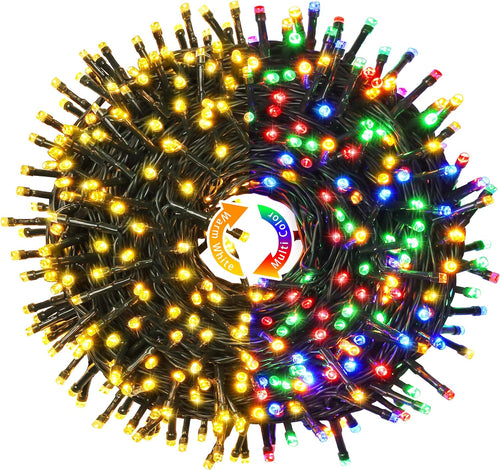250 LED String Lights, Warm White to Multicolor Christmas Lights