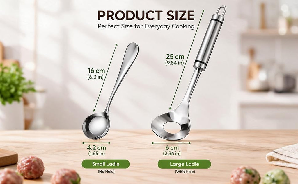 Meatball Maker 2027 New Stainless Steel, Meatball Maker Spoon with Hole, Meatball Shaper Tool, Easy Meatball Scoop for Quick and Even Meatballs, for Kitchen, Bar,Restaurant