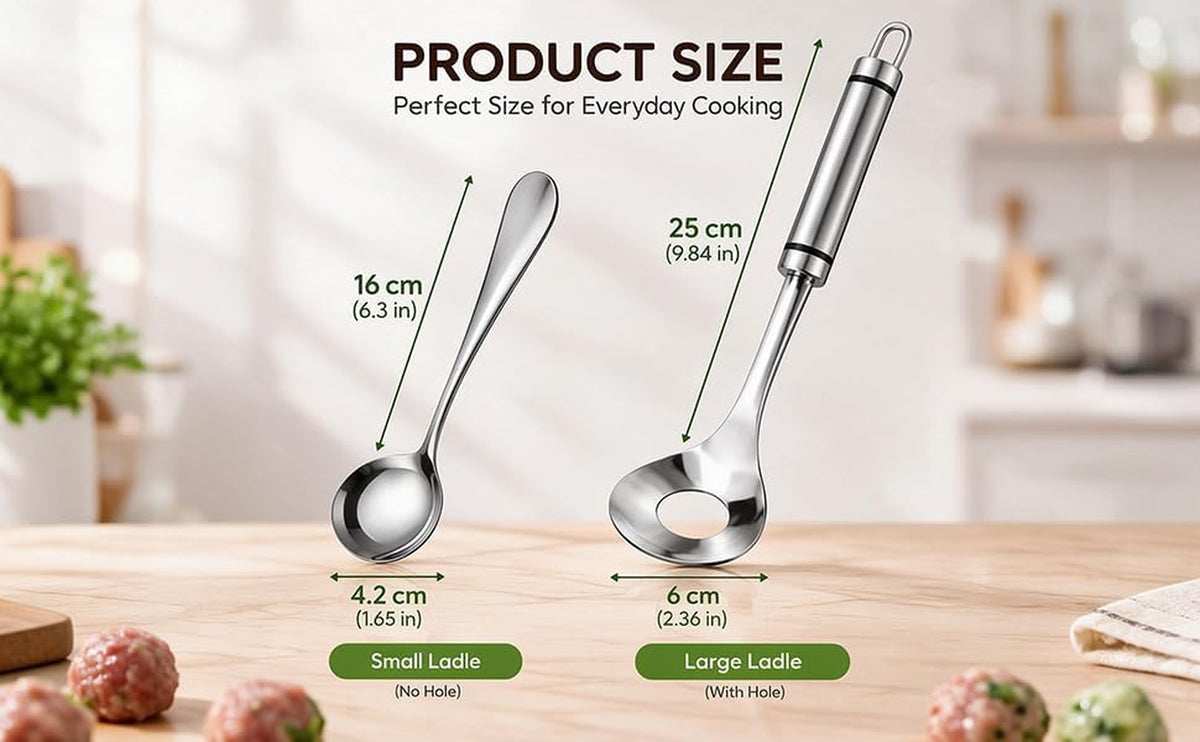 Meatball Maker 2027 New Stainless Steel, Meatball Maker Spoon with Hole, Meatball Shaper Tool, Easy Meatball Scoop for Quick and Even Meatballs, for Kitchen, Bar,Restaurant