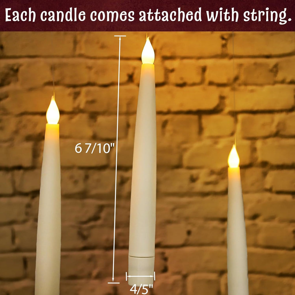 Floating LED Candles with Remote Control - 12 Pcs Magic Flickering Light