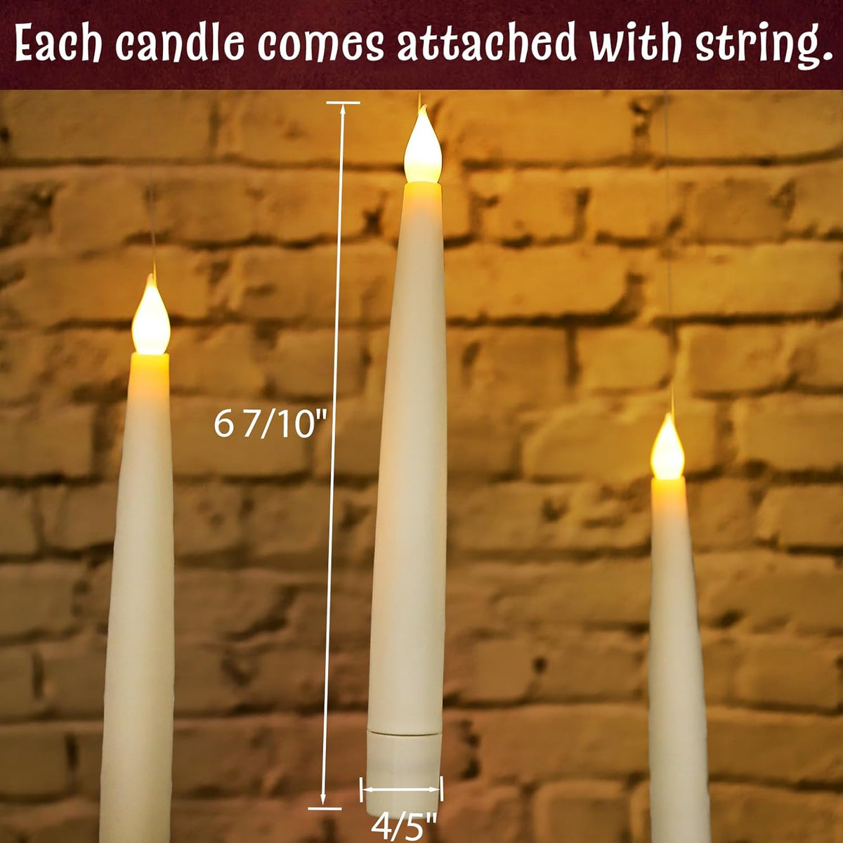 Floating LED Candles with Remote Control - 12 Pcs Magic Flickering Light