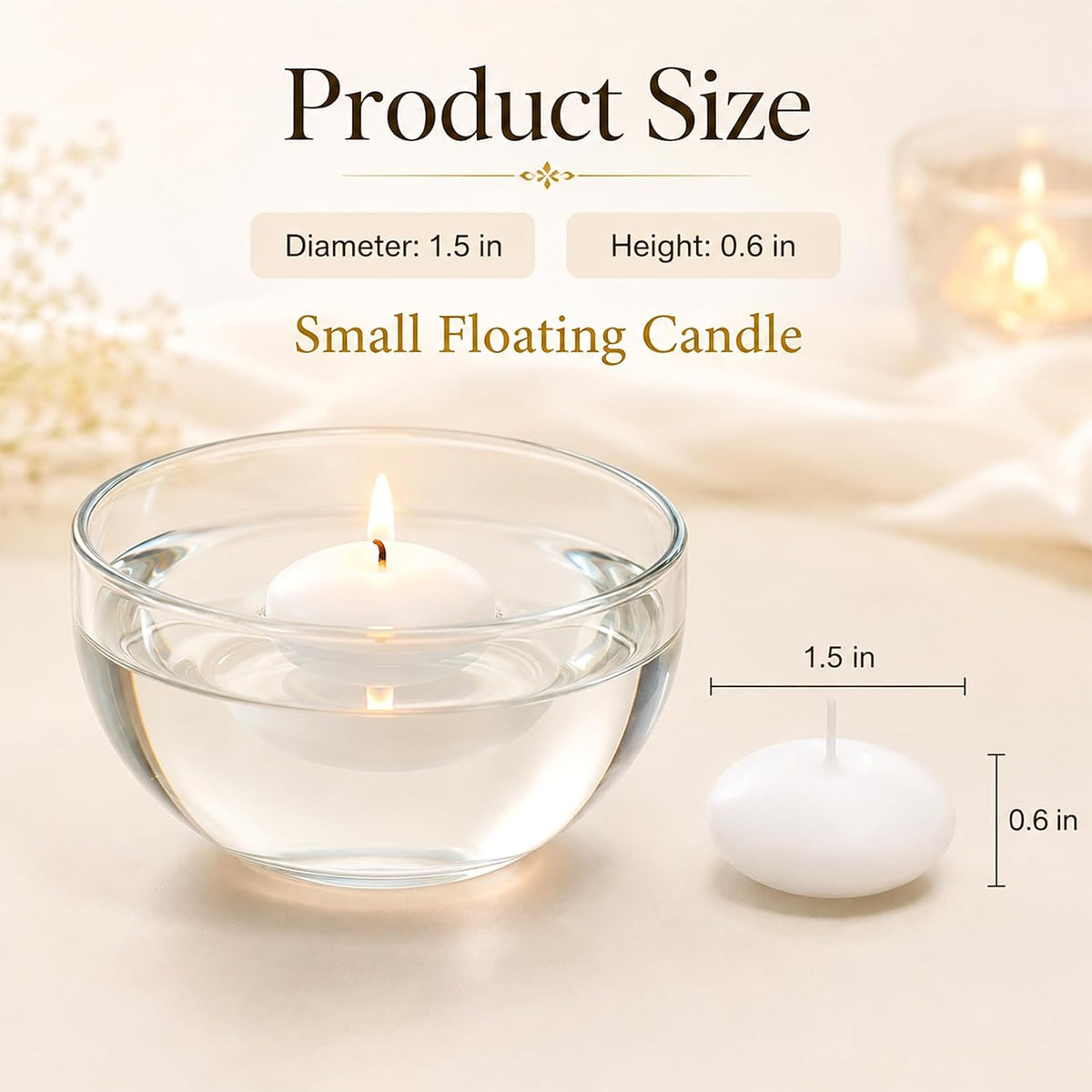 Lumaveyra white floating candles – set of 30